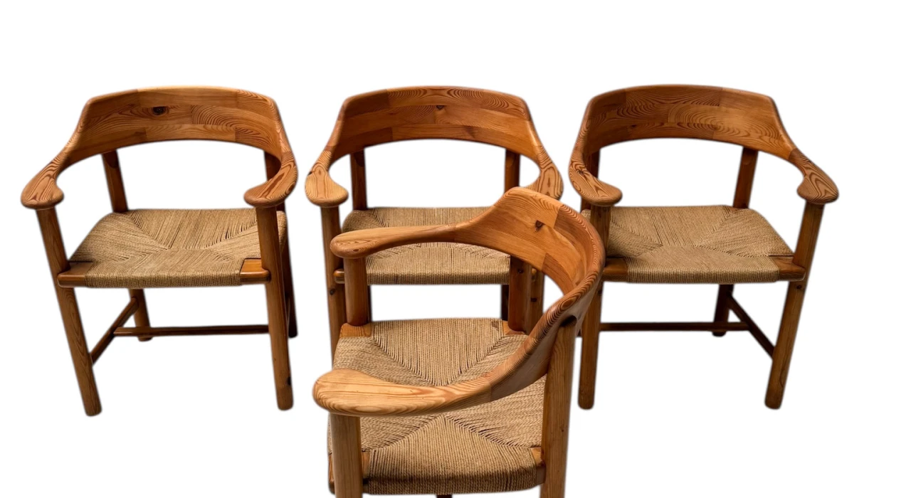 Four Mid-Century Modern Armchairs by Rainer Daumiller, 1970s